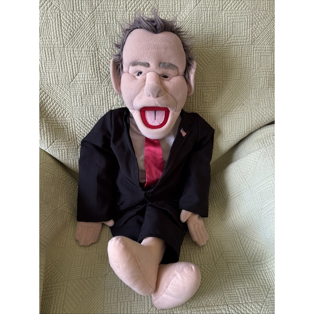 George W Bush 28" Ventriloquist Dummy Puppet Plush Moving Mouth President